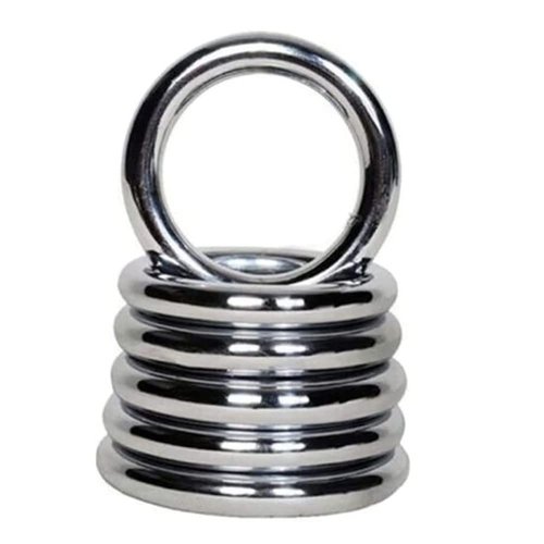 A Pair 2 Pcs Wing Chun Stainless Ring YeWen Sau Sticky Hand Strength Training Stainless Steel Ring Wing Tsun Siu Lum Ring Kung Fu (Silver White, 2.95'')