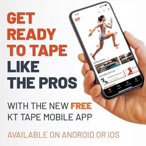 KT Tape - Pro Synthetic Kinesiology Athletic Tape | 10 Precut Wide Strips for Enhanced Support
