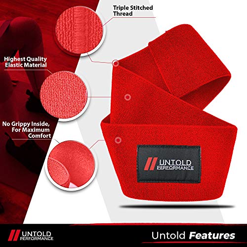 Heavy Resistance Bands - Durable Hip Bands for Strength & Flexibility - Red