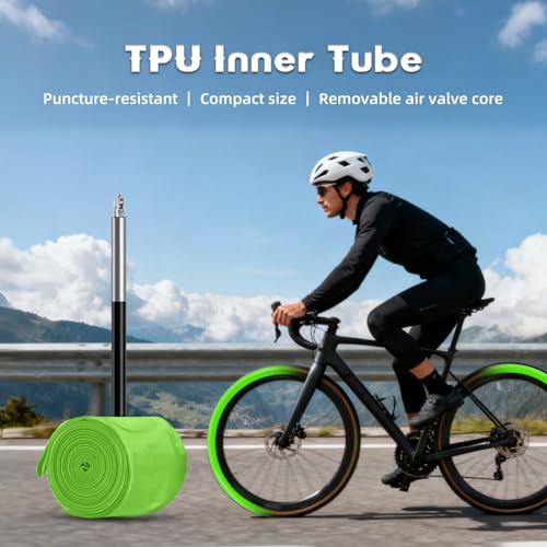 CYCLAMI 4-Pack 85mm Presta Valve Inner Tubes 700c Road Bike Tubes Ultralight 30g with Repair Kit