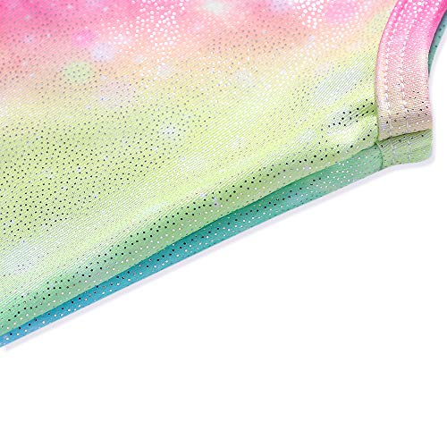 Gymnastics Leotard with Shorts for Girls 2-3T - Rainbow Unicorn