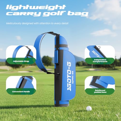 Kids Golf Clubs Set - 5 Pieces Junior Clubs with Bag, Ages 3-5, Right/Blue