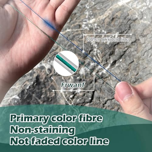 8-Strand Braided Fishing Line - 90LB, 109 Yards, Army Green - Zero Stretch & Colorfast