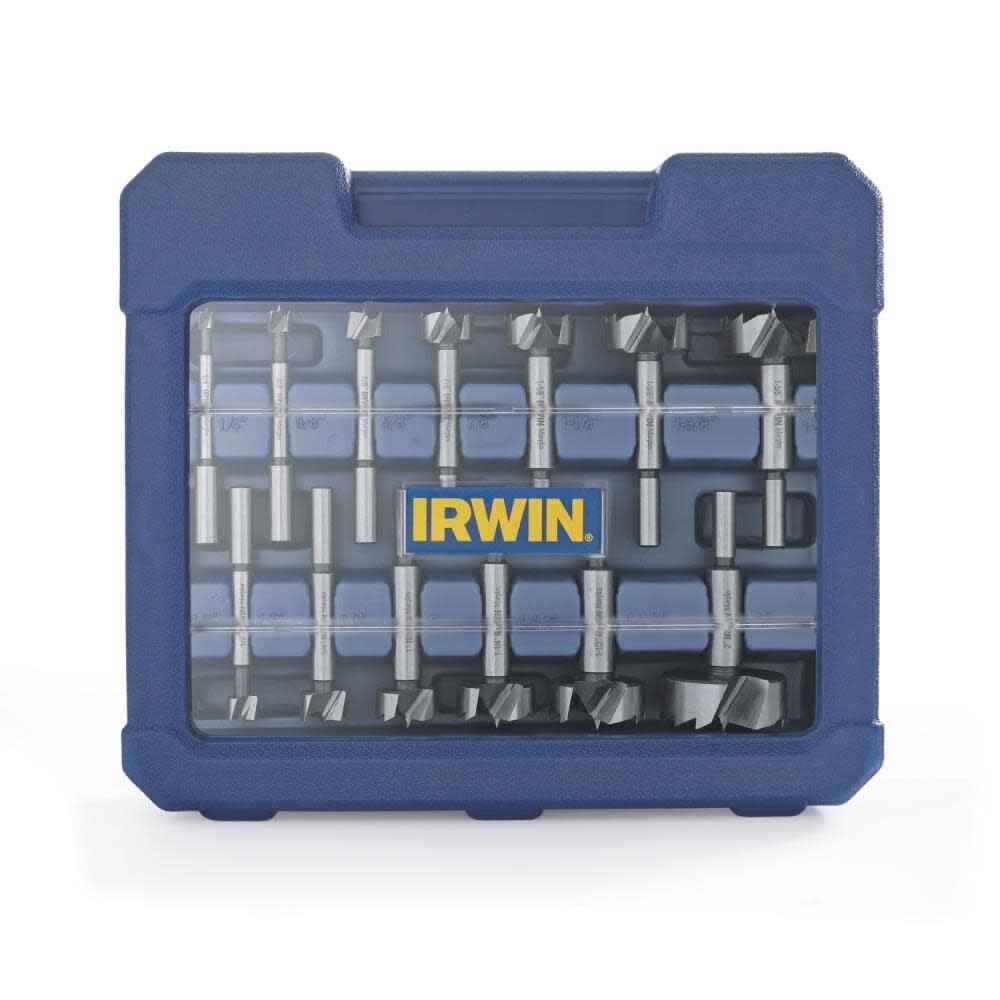 IRWIN Marples Forstner Bit Set, Wood Drill Bits, Made of Carbon Steel, Ideal for Fine Woodworking, Cabinet-making and more, 14 Pieces (1966893)