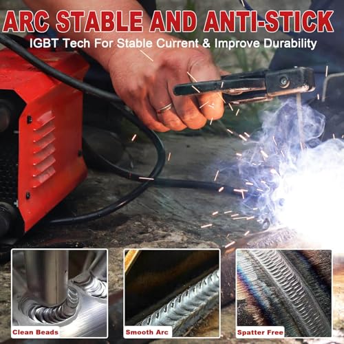 GNI Super MINI Welding Machine, 250Amp 20PCS Rods Stick Welder Machine, Portable ARC Welder Machine 110V, Hot Start Arc Force Anti-Stick Welder for Beginner with Welding Gloves