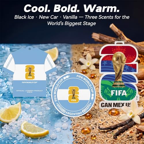 FIFA World Cup 2026 Car Air Freshener 3-Pack - Argentina