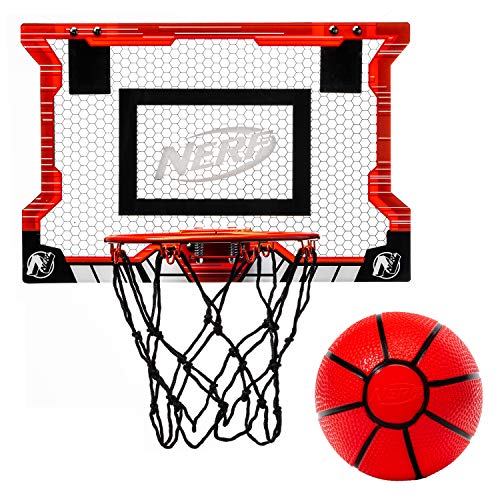 Mini Basketball Hoop Set - Pro Hoop 18" x 12" with Mini Basketball - Red