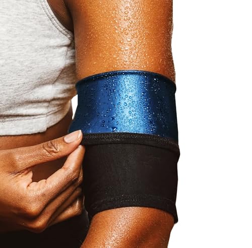Compression Arm Trimmers for Women - Blue, Large