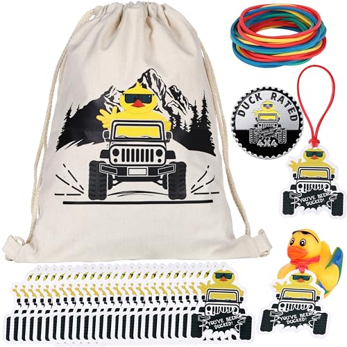 YAROMO Ducking Drawstring Car Bag with Emblem & Rubber Bands for Jeep SUV Trucks