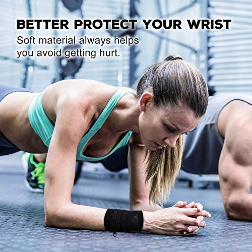 Wrist Wallet Wristband with Zipper - Large Black - Ideal for Running & Sports