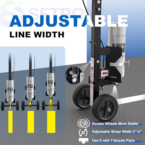 Industrial Two-Wheel Striping Paint Wand - 35" Adjustable Width