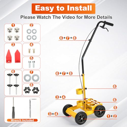 Line Striping Machine for Parking Lots - Adjustable 2-4 Inch Width