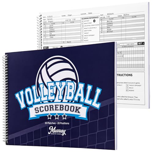 Volleyball Scorebook for 30 Matches - 20 Player Positions - 1