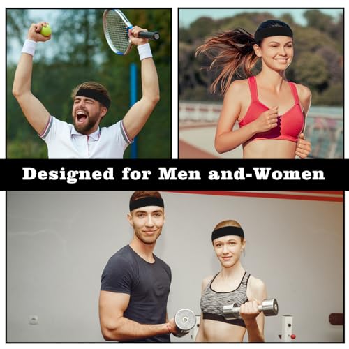 4-Pack Moisture-Wicking Sweat Bands for Sports & Workouts