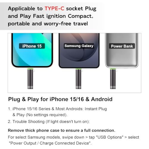 USB-C Electric Lighter - 2 Pack Flameless Windproof Keychain
