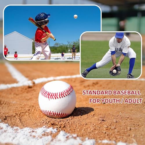 9 Inch Blank Practice Baseball - Standard Size & Weight - 1 Pack