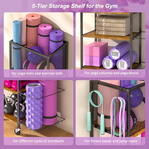 3 Tier Dumbbell Rack and Yoga Mat Storage Organizer