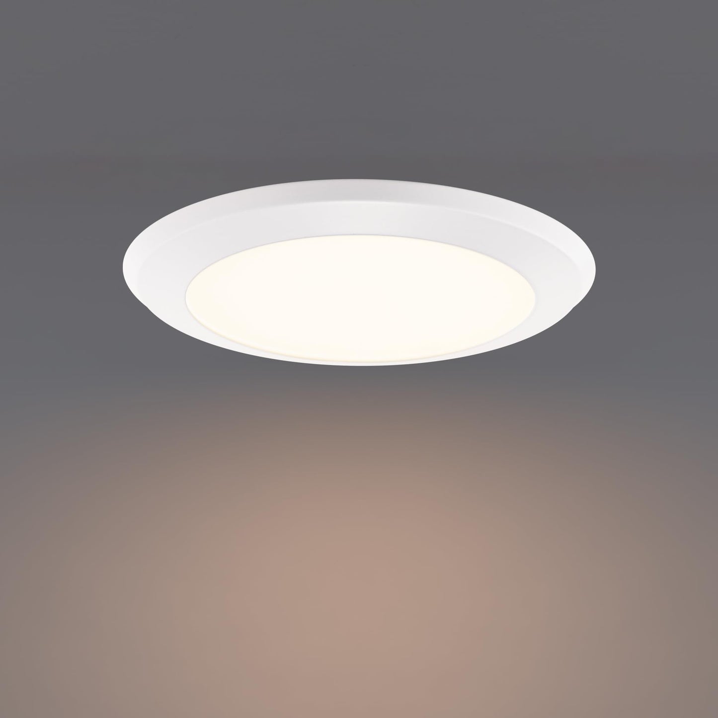 East Grove Home Builder Essential 6in Round Disc LED Recessed Flush Mount 10W 800 Lumens with 5-CCT 2700-3000-3500-4000-5000K in White (Pack of 12)