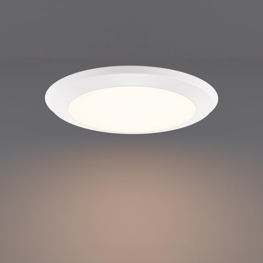 East Grove Home Builder Essential 6in Round Disc LED Recessed Flush Mount 10W 800 Lumens with 5-CCT 2700-3000-3500-4000-5000K in White (Pack of 12)