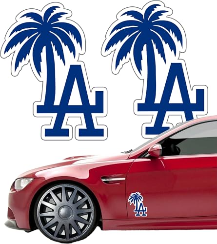 Los Angeles Palm Tree Logo Decal Sticker - 2-Pack, 4.5"x3.5"