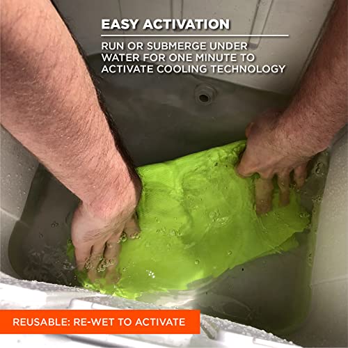 Cooling Towel - Instant Relief with Microfiber - Lime 29.5" x 0.5"