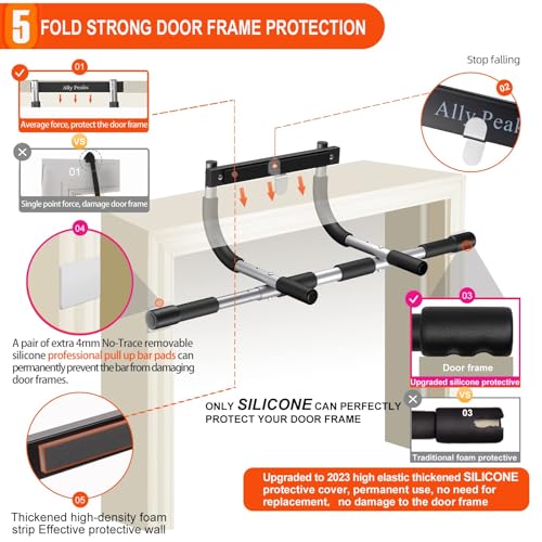 Adjustable Doorway Pull Up Bar - Heavy Duty Chin-Up Bar