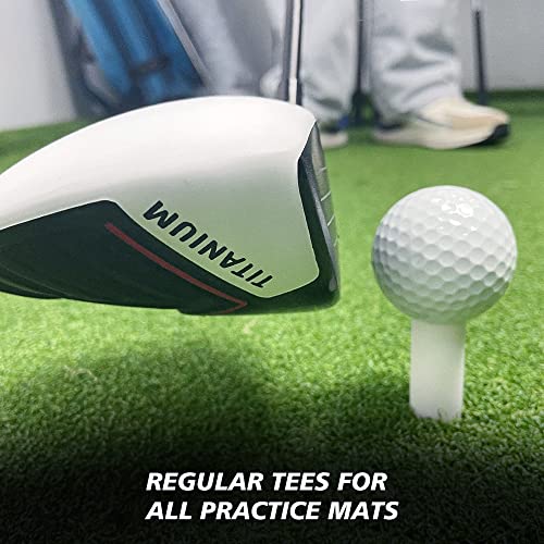 High Performance Rubber Golf Tees Set - 6 Pack 3 1/4" Tee + 1 Ball