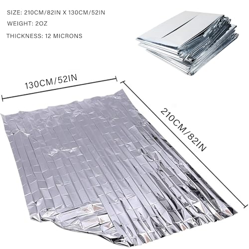 Emergency Thermal Mylar Blanket - Silver (6 Pack) - Survival Gear