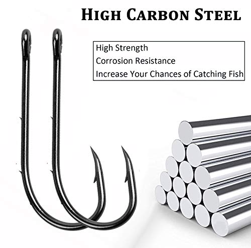Baitholder Fishing Hooks - Barbed Shank Beak Hooks #4, 100pcs