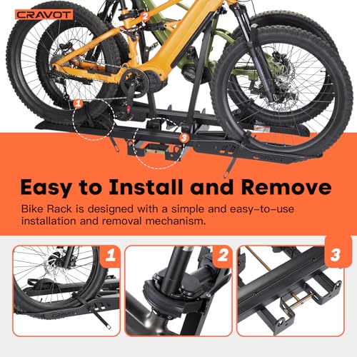 Heavy Duty Foldable E-Bike Rack for 2 E-Bikes, 300 lbs Capacity