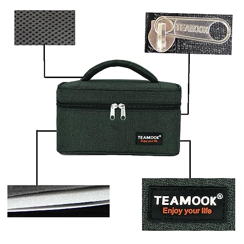 Insulated Mini Lunch Bag - Portable 4.2L Black for Work