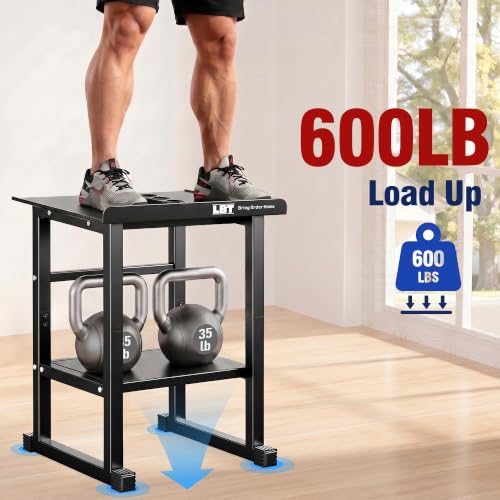 Adjustable Dumbbell Stand - 600LB Rack for Home Gym - Black Top