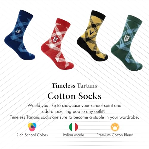 Cotton Dress Socks - Boston University Terriers - Large-X-Large