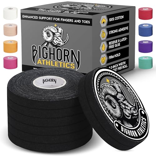 Athletic Finger Tape 0.3-Inch x 45-Feet - 8 Rolls, Black