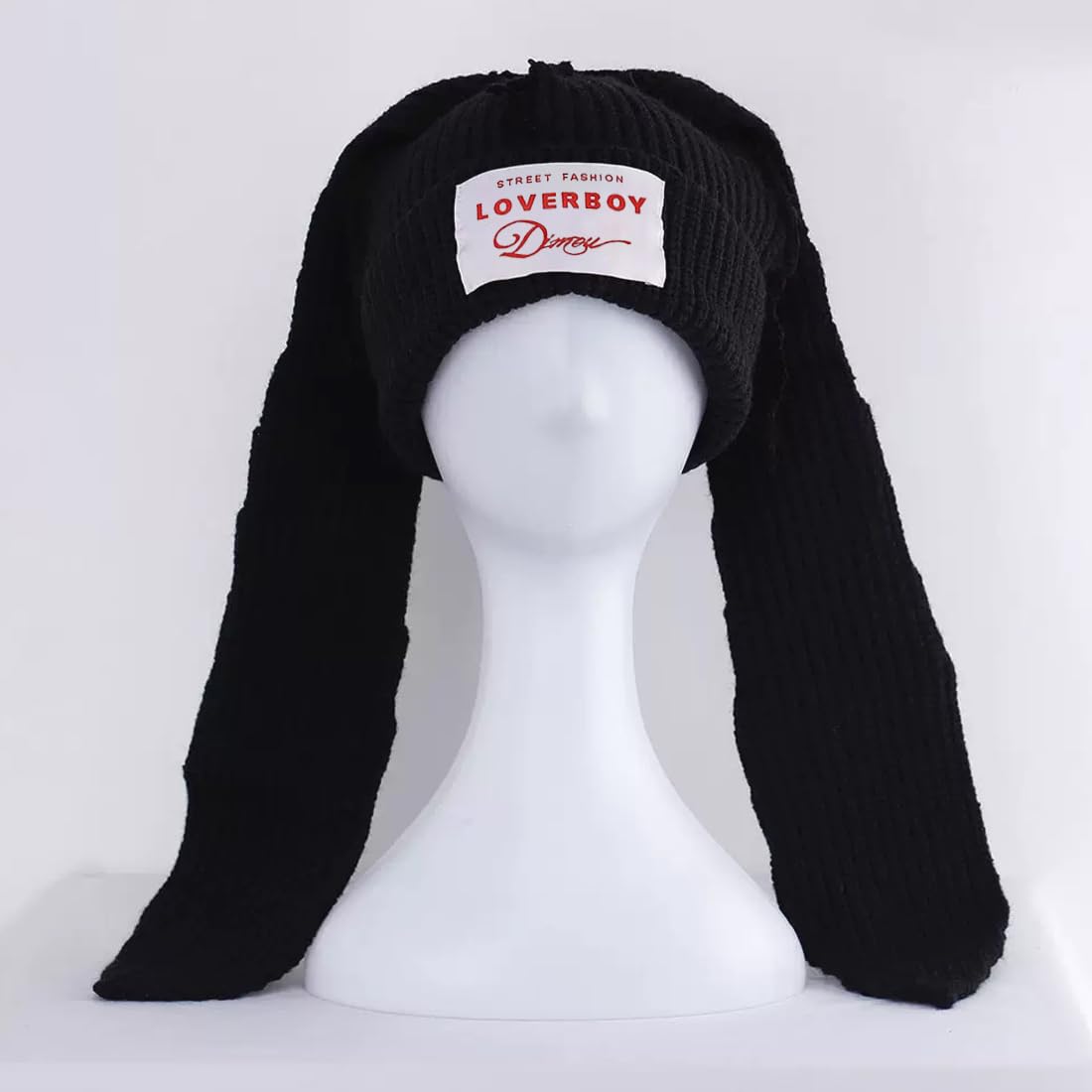 Bunny Ears Hat Beanie with Ears Long Ears Grunge Hat Winter Cap Warm Knit Rabbit Crochet Cap