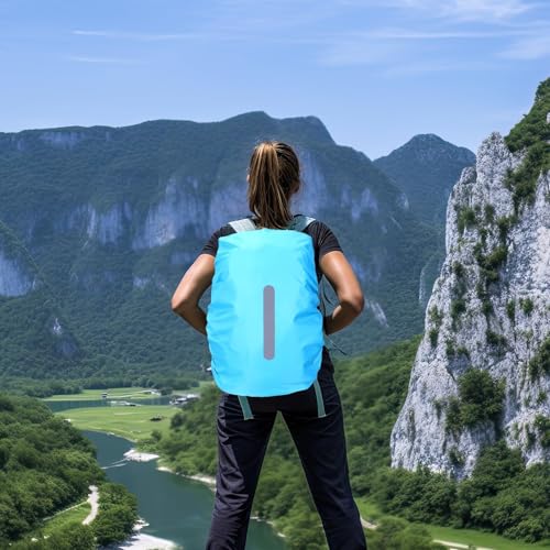 Waterproof Backpack Rain Cover with Reflective Strip - 30-40L