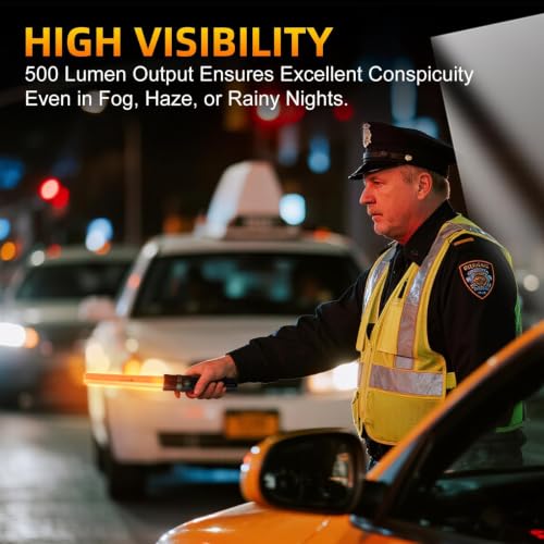 ULTRAFIRE Rechargeable Traffic Wand Flashlights 2 Pack UF-303X USB-C Emergency Safety Signal