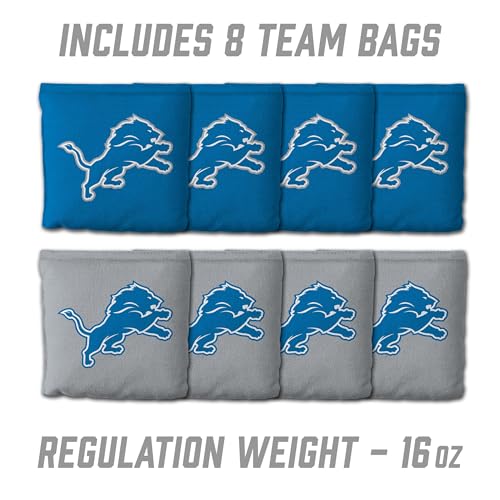 Portable Cornhole Game Set - 2' x 3' with Detroit Lions Logo Bags