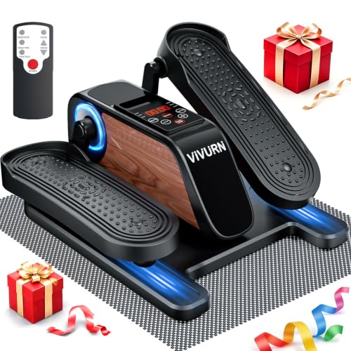 Under Desk Elliptical Exerciser - 12 Speeds, LCD Display, Black