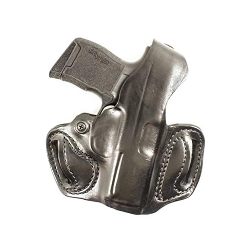 DeSantis Thumb Break Mini Slide Holster - Leather OWB Holster, Fits the SIG Sauer P365, P365 XL RomeoZero, P365 XL, P365 SAS - Right Hand Draw, Black