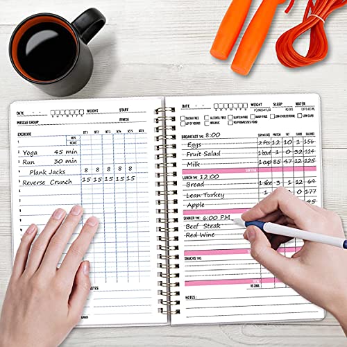 Food and Fitness Journal - 132 Pages Workout & Nutrition Log