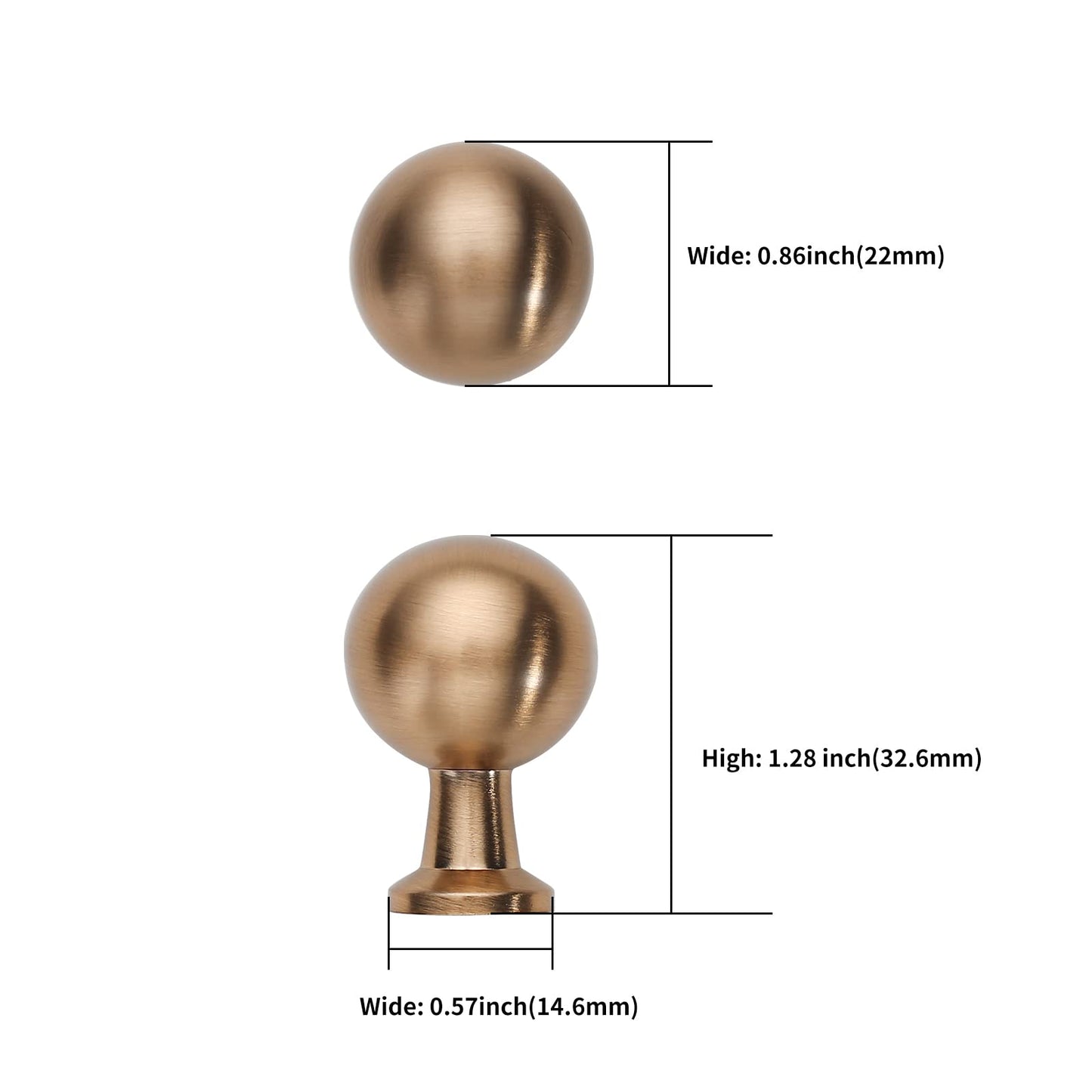 Asidrama 30 Pack Champagne Bronze Kitchen Cabinet Knobs Drawer Cabinet Hardware Zinc Knobs for Dresser Drawers