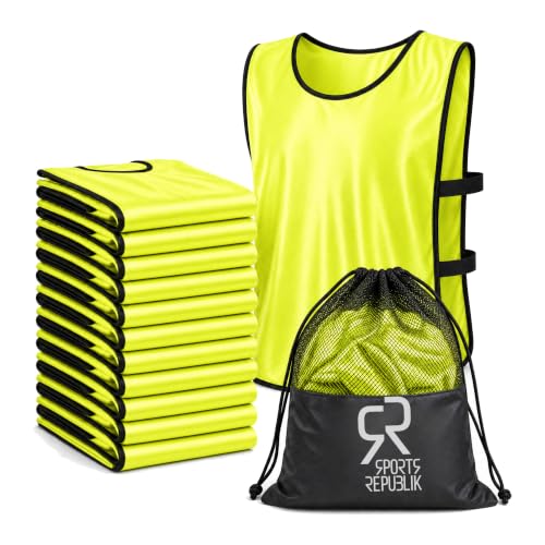 12-Pack Sports Pennies - Opaque Scrimmage Vests for Soccer & Football