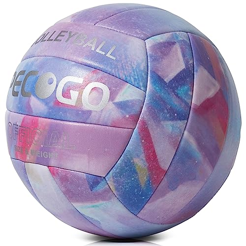 PECOGO Purple Size 5 Soft PU Leather Volleyball Indoor/Outdoor Sports Ball