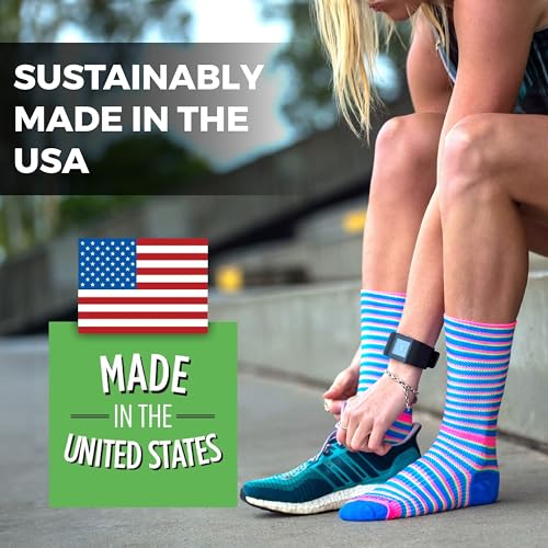 Wrightsock CoolMesh II Quarter Running Socks Large Cloud Grey - Eco-Friendly Anti-Blister Unisex