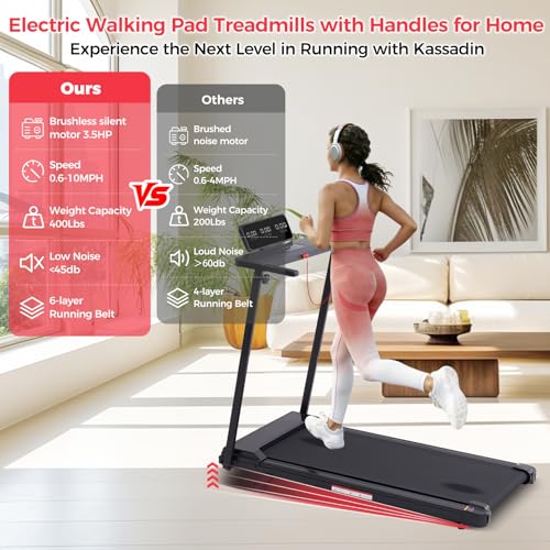 Compact Portable Treadmill with Handle Bar - 3.5HP, Black-1