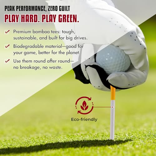 Curves & Clubs Premium Golf Tees Cigarette Box - Funny Bamboo Golf Accessories (Variation 1)