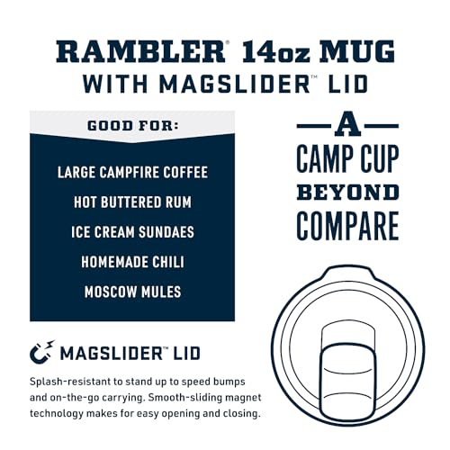 YETI Rambler 14 oz Stackable Mug - Vacuum Insulated Stainless Steel, Black