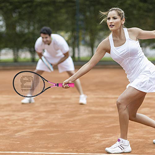 LUNNADE 2-Pack 27 Inch Tennis Rackets – Purple & Pink, Pre-Strung, Lightweight for Beginners to Intermediate