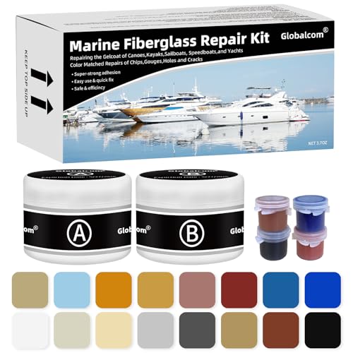 Marine Fiberglass Repair Kit for Boats with Color Match